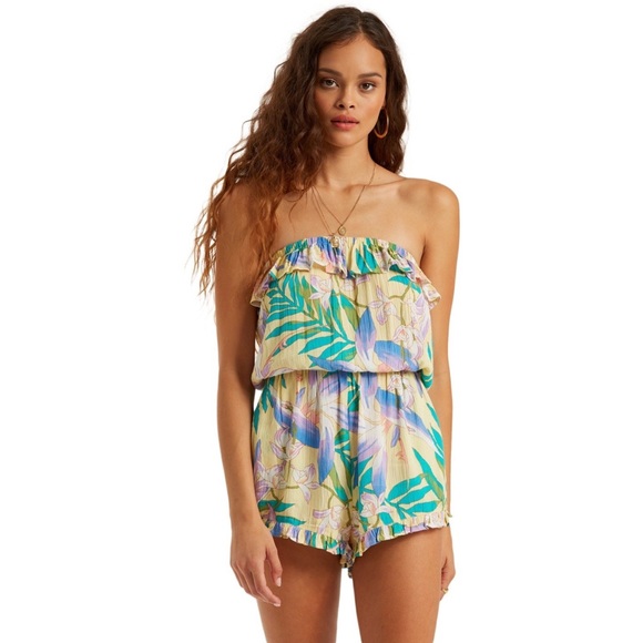★ Billabong Pocket Flower Floral Romper - Picture 4 of 8